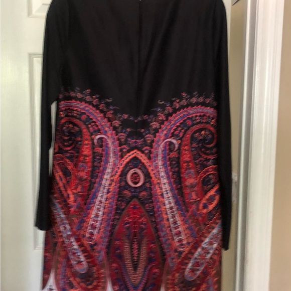 Marchesa Voyage Black Patterned Dress Size 10 - Picture 3 of 4